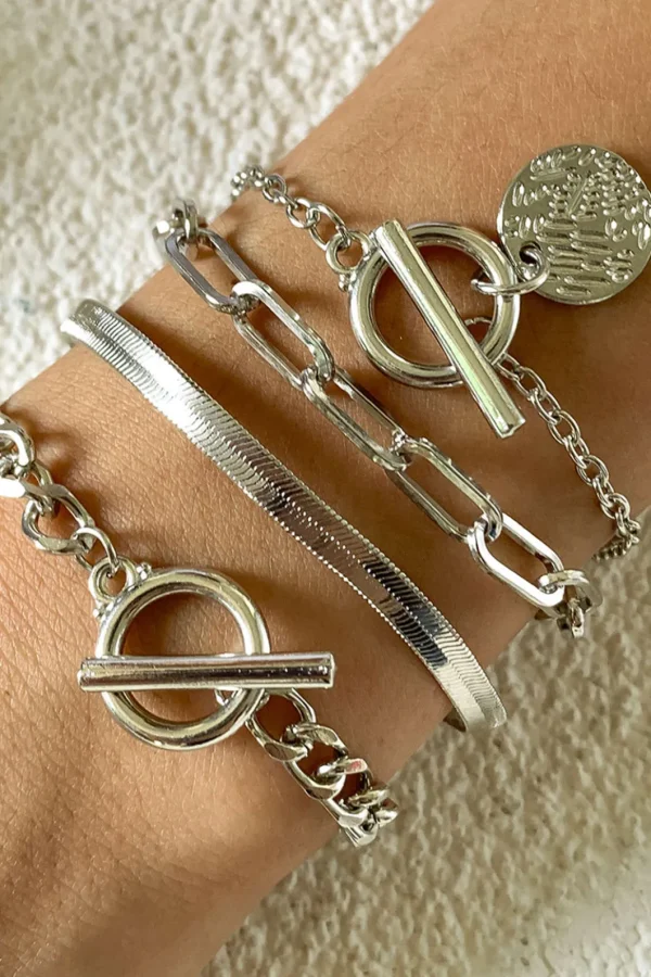 4 pc Snake Chain Bracelet Set>MICAS Fashion