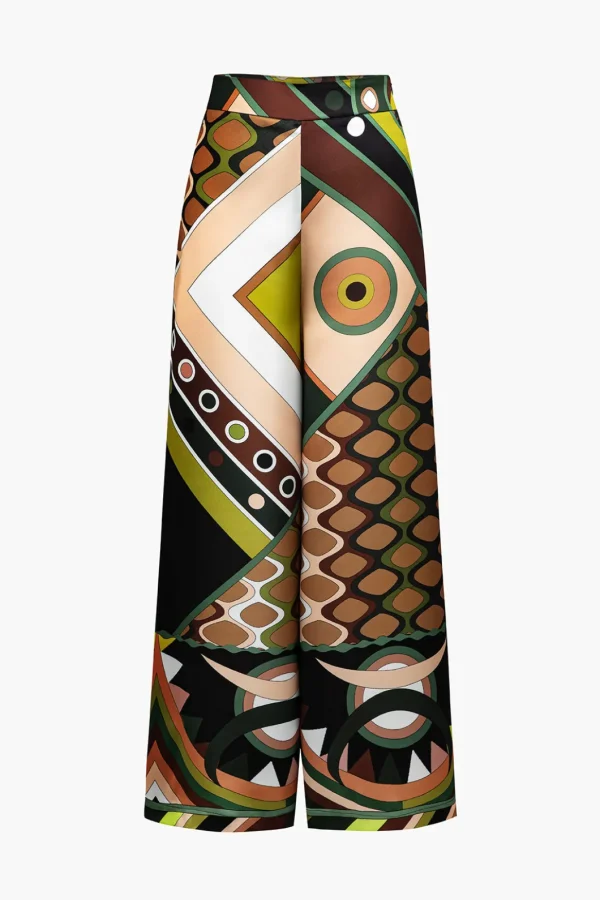 Abstract Print Wide Leg Pants>MICAS Best