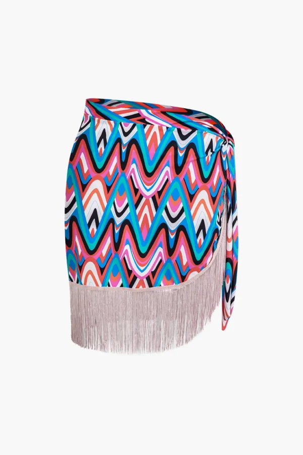 Abstract Printed Fringe Cover Up>MICAS Best
