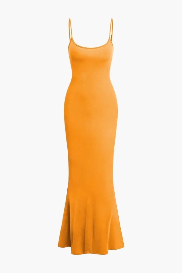 Adjustable Strap Mermaid Maxi Slip Dress>MICAS Clearance