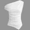 Asymmetrical Ruched T-shirt>MICAS Outlet
