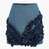 Asymmetrical Zipper Denim Skirt>MICAS Hot
