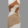 Basic Abstract Print Sweater Dress>MICAS Clearance