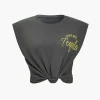 Basic Letter Print T-Shirt>MICAS New