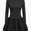 Basic Puff Long Sleeve Mini Dress>MICAS Sale