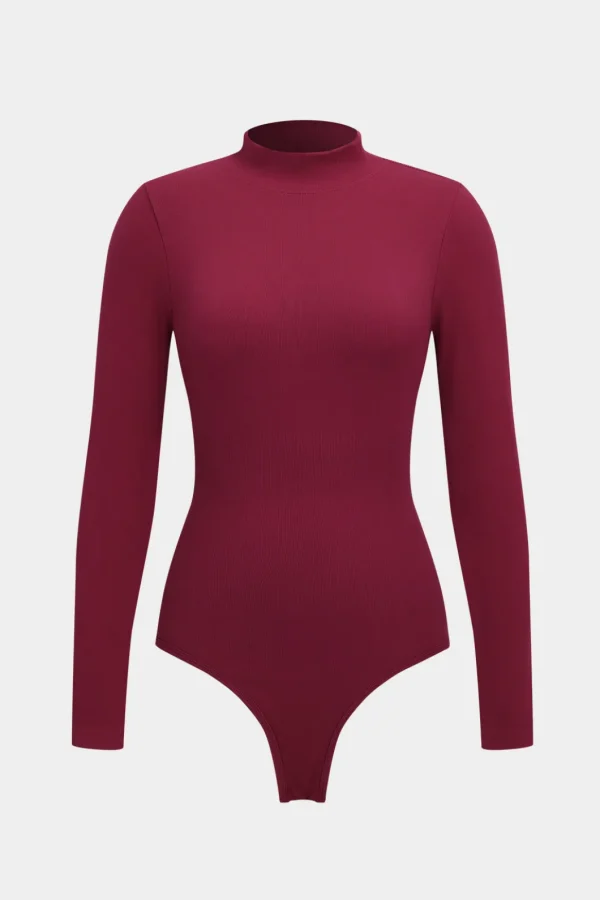 Basic Ribbed Long Sleeve Shapewear>MICAS Fashion