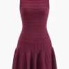 Basic Ribbed Sleeveless Sweater Dress>MICAS Discount