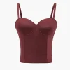 Basic Solid Bustier Cami Top>MICAS Fashion