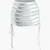 Basic Solid Lace-Up Mini Skirt>MICAS Best