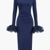 Bell Sleeve Long Sleeve Maxi Dress>MICAS Best