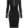 Button Knit Tie-Up Pocket Sweater Dress>MICAS Outlet