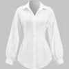 Button Long-Sleeve Shirt>MICAS Fashion