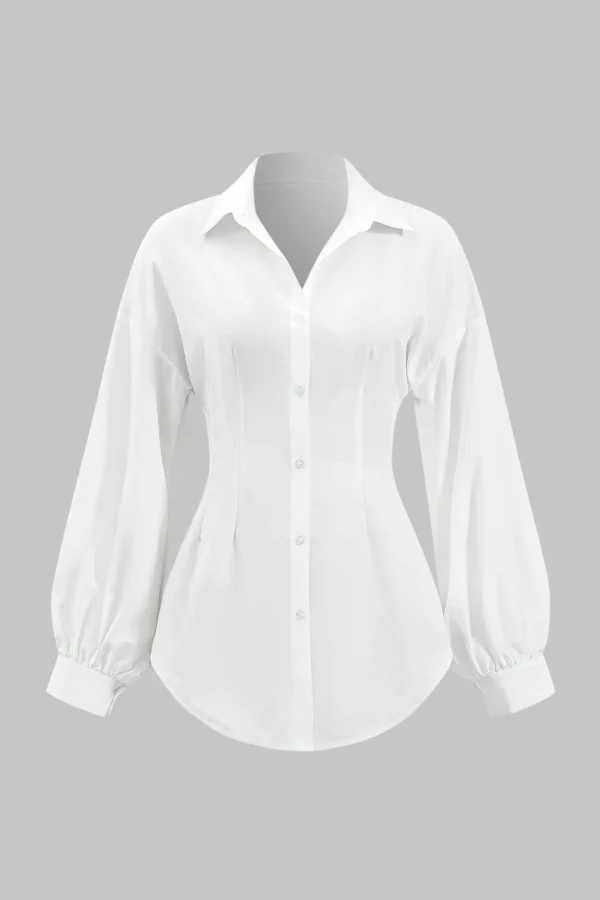 Button Long-Sleeve Shirt>MICAS Fashion