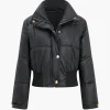 Button Padded Stand Collar Long Sleeve Puffer>MICAS Discount