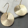 Circular Cut Out Drop Earrings>MICAS New