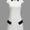 Color Block Fake Pocket Mini Dress>MICAS Discount