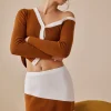 Color Block Knit Mini Skirt>MICAS Sale