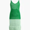 Contrast Crochet Slip Midi Dress>MICAS Outlet