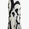 Contrast High Waist Midi Skirt>MICAS Online