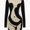 Contrast Sweater Dress>MICAS Clearance