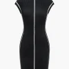 Contrast Sweater Dress>MICAS Clearance