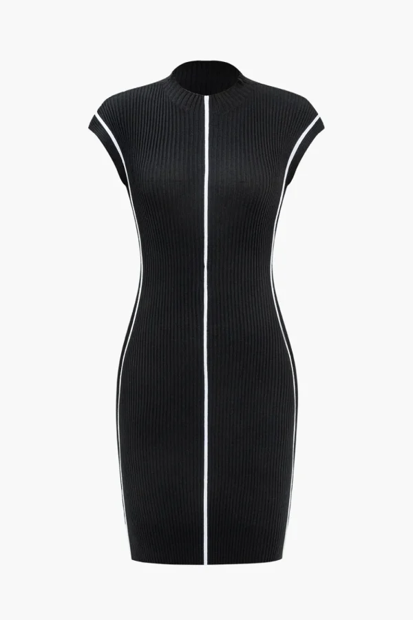 Contrast Sweater Dress>MICAS Clearance
