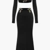 Crop Off Shoulder Top And Skirt Set>MICAS Clearance