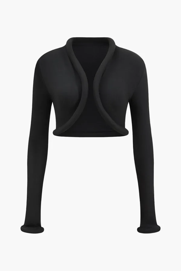 Cropped Long-Sleeve Top>MICAS Outlet