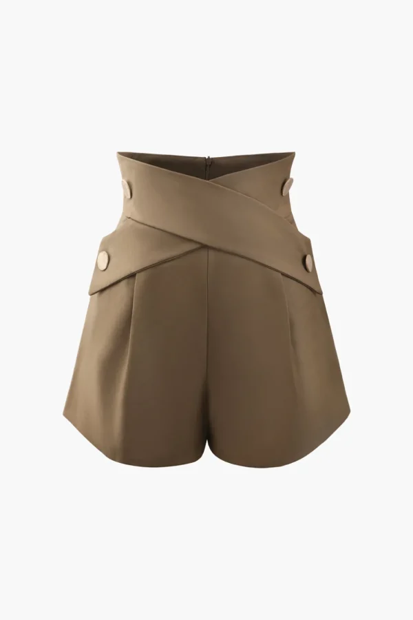 Cross Waist Tailored Shorts>MICAS New