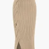 Crossed Sweater Asymmetrical Midi Skirt>MICAS Fashion