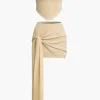 3D Floral Tube Top And Knot Mini Skirt Set>MICAS Fashion