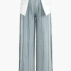 Denim Frayed Detail Straight Leg Jeans>MICAS Fashion