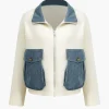 Denim Patchwork Pocket Sweater Cardigan>MICAS Best