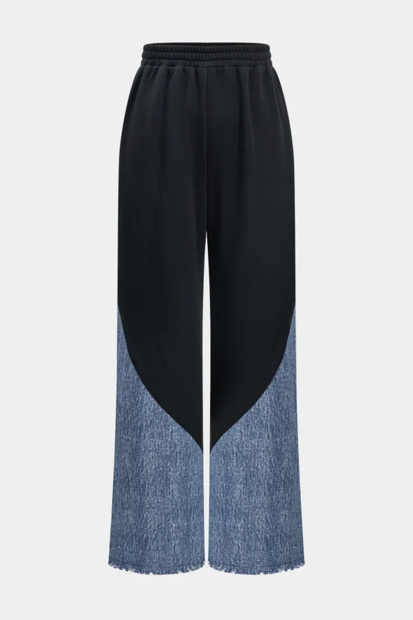 Denim Patchwork Trousers>MICAS Discount