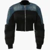 Denim Patchwork Zipper Detail Jacket>MICAS Fashion