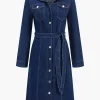 Denim Pocket Belted Outerwear>MICAS Best