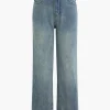 Denim Ripped Fringe Cut Out Jeans>MICAS Clearance