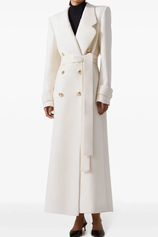 Double-Breasted Belted Coat>MICAS Hot