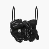 Embellished Floral Appliqué Bustier Top>MICAS Fashion