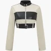 Faux Leather Button Patchwork Jacket>MICAS New