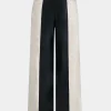 Faux Leather Metallic Patchwork Trousers>MICAS Hot