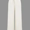 Faux Leather Patchwork Trousers>MICAS New
