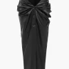 Faux Leather Ruched Skirt>MICAS Hot
