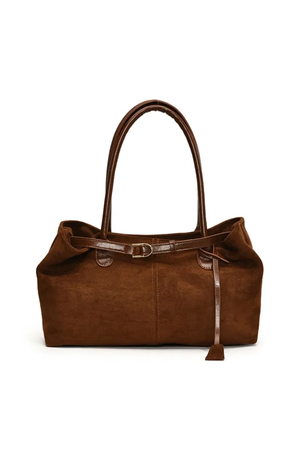 Faux Suede Shoulder Bag>MICAS New
