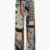 Floral Print High Waisted Straight Leg Pants>MICAS New