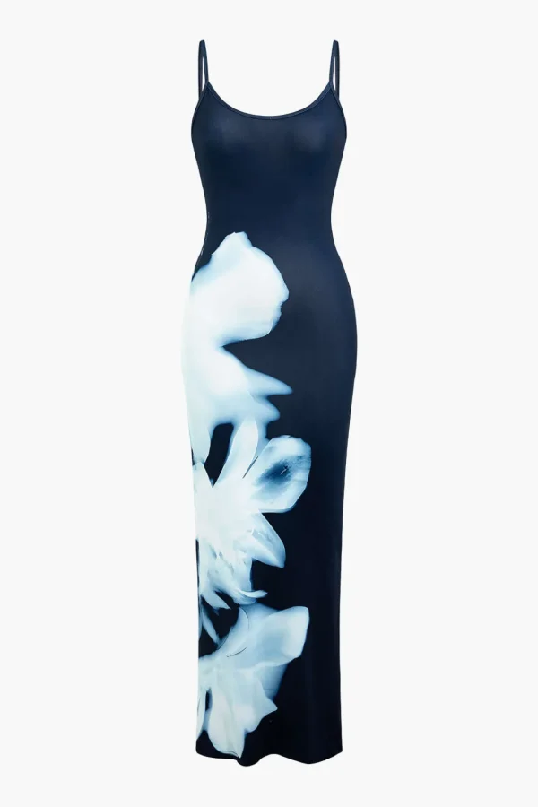 Floral Print Slip Maxi Dress>MICAS Discount