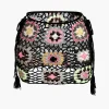 Flower Embroidery Hollow Out Crochet Knit Mini Skirt>MICAS Fashion
