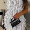 Fringe Mesh Mock Neck Midi Dress>MICAS Outlet