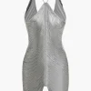 Fringe V-neck Mini Dress>MICAS Online