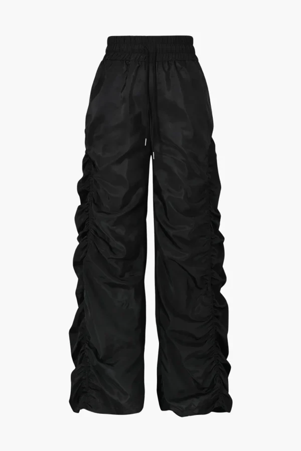 Gathered Drawstring Wide Leg Cargo Pants>MICAS Hot